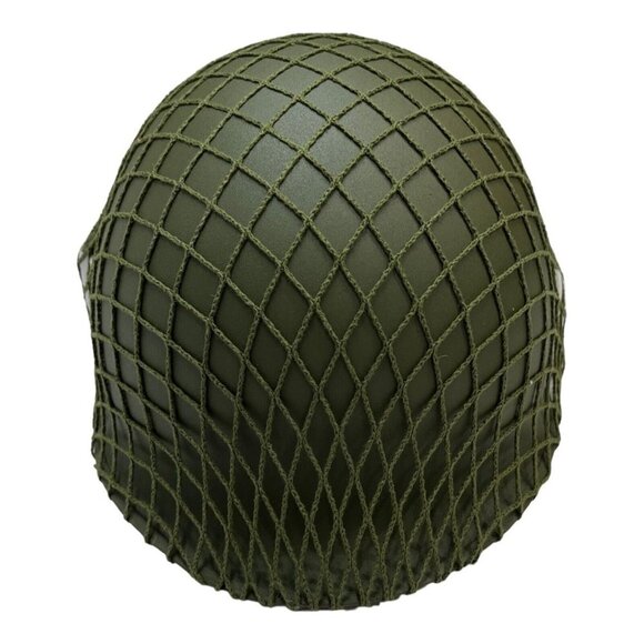 WWII US Army M1 Helmet Replica WW2 Metal Steel Shell With‎ Netting - Picture 8 of 11